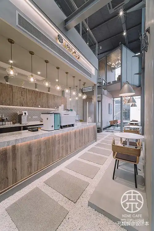 柰咖啡厅吧台设计图片