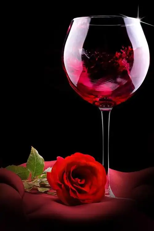 红酒,玫瑰,浪漫