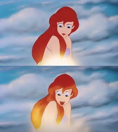 超可爱的迪士尼公主红发爱丽儿来自微博@美图鸡