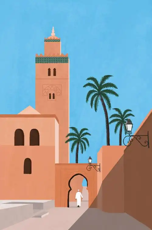 最近画过的摩洛哥旅行插画合集【二】