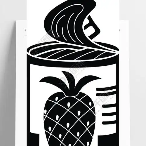 的例证在白色背景网络设计的传染媒介象隔绝的菠萝罐头图标简约风格