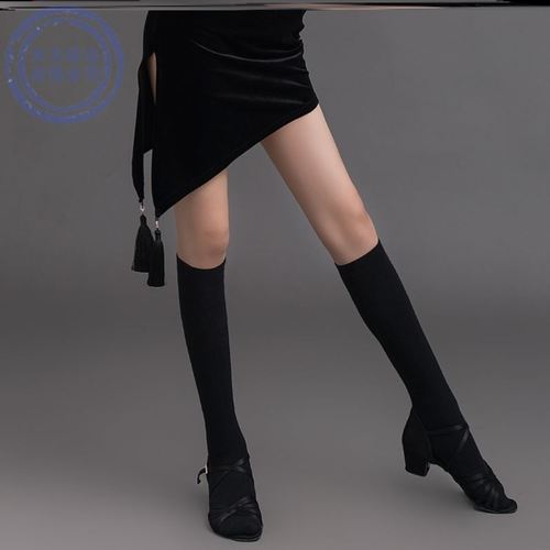 拉丁舞袜子儿童春夏专业黑色网袜丝袜连裤袜跳舞拉丁舞配件