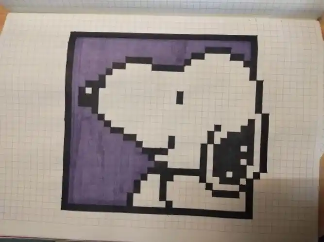 有哪些用方格本画出的简单又好看的图案