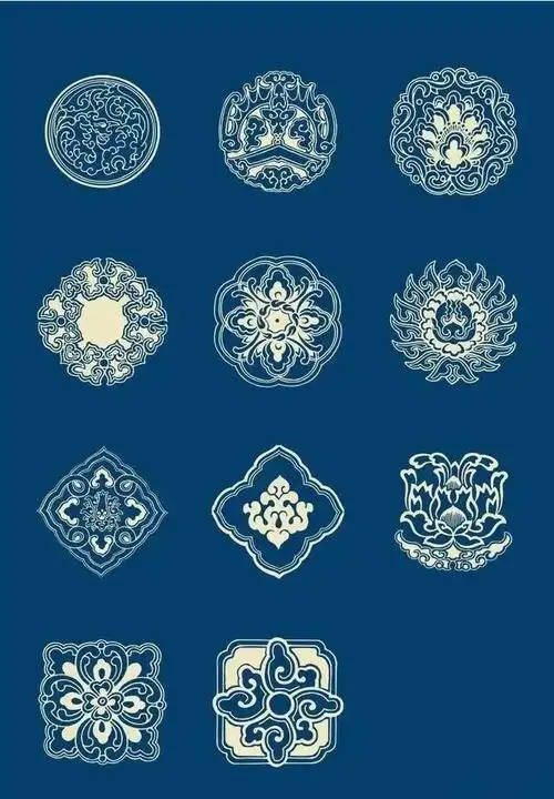 中国传统吉祥纹样图案线稿素材! - 好网角收藏夹