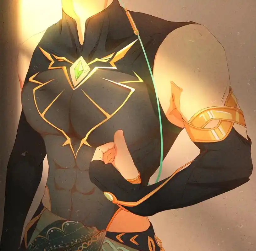 艾尔海森.#procreate绘画 #帅哥 #腹肌 #原神 - 抖音