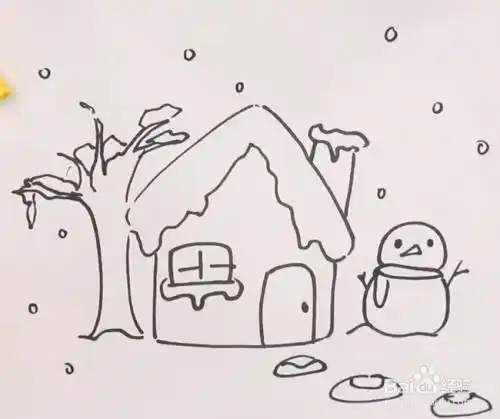 春天的雪怎么画