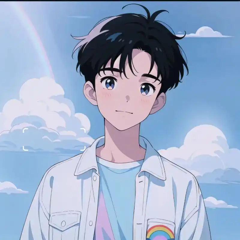 旧漫男生头像|白色阳光男孩 白色系干净,简约男生头像.