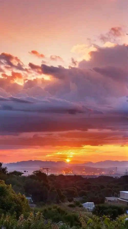 绝美淡黄色日落壁纸精选