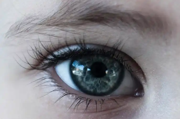 裁剪的女人的眼睛肖像图片