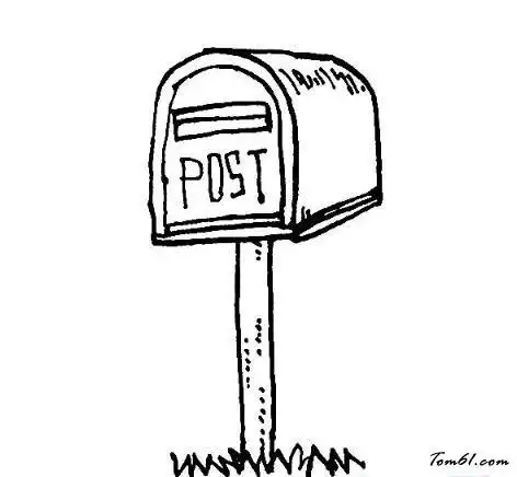 邮政筒图案简笔画 简笔画图片大全-普车都