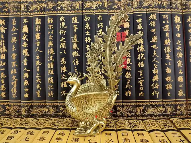 纯铜凤凰北方四方神朱雀风水摆件火凤凰增情缘纯铜朱雀孔雀摆设铜