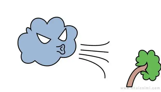 台风简笔画彩色