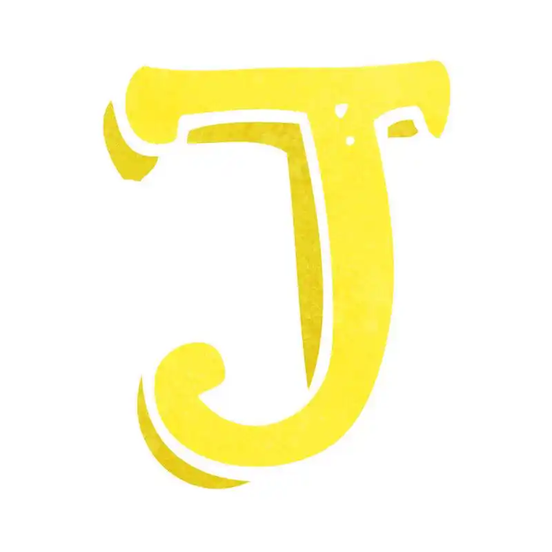 卡通字母 j,卡通字母 j
