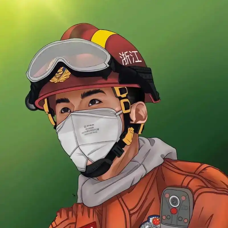 消防员卡通头像1.0 抢险救援服篇