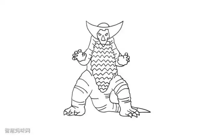 怪兽哥莫拉怎么画-图3