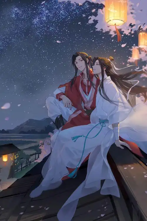 赐福海报定制壁纸挂画墙纸谢怜花城三郎花怜国漫动漫周边天官赐福挂画