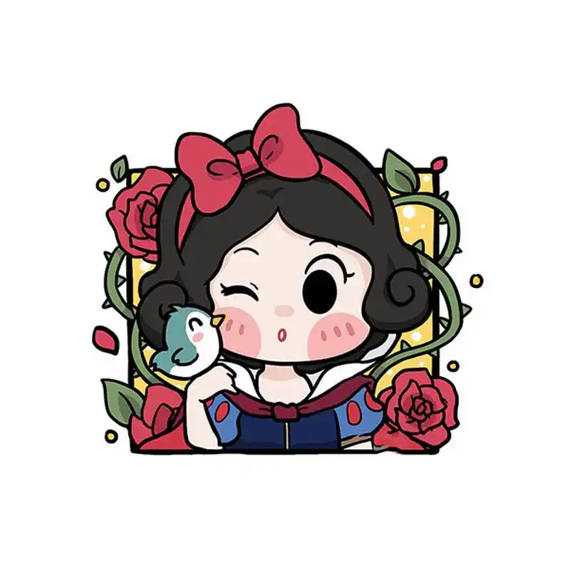 96萌小g爱涂鸦 迪士尼公主系列 q版卡通头 无水印头像,9215商用