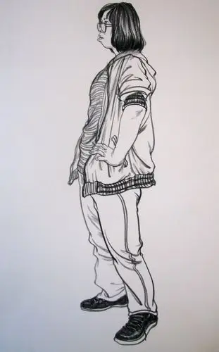 学生人物速写作品欣赏