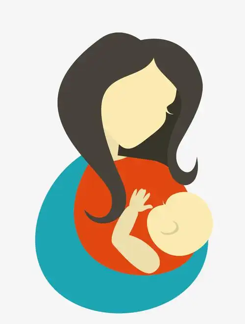 矢量卡通哺乳的母亲