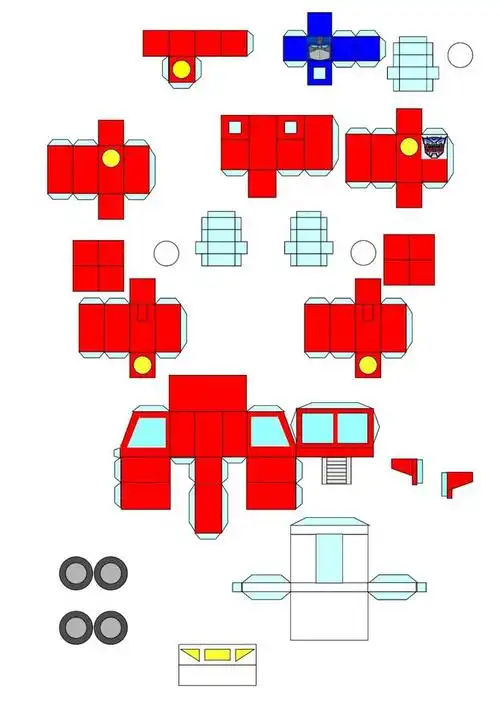 简单纸模变形金刚擎天柱真的能变形成汽车人附图纸