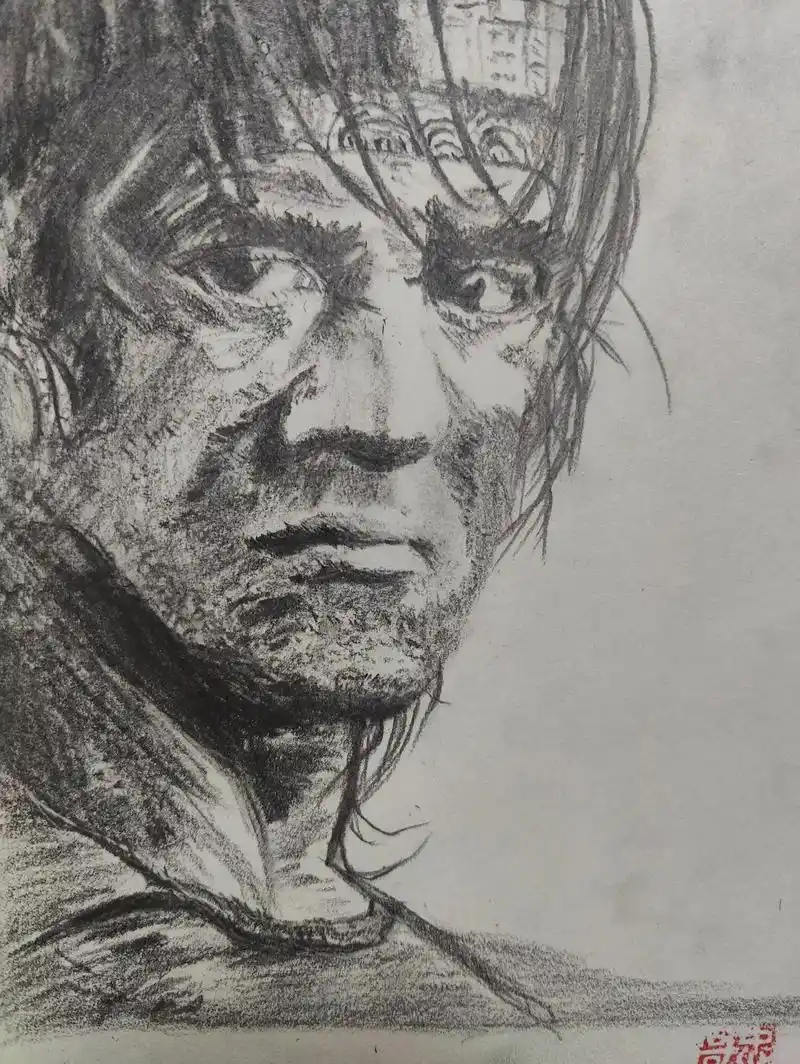 素描人物 史泰龙 - 抖音