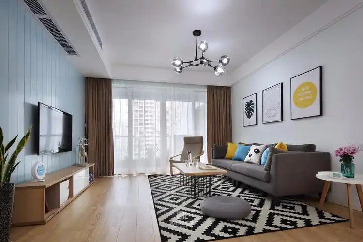 100平北欧风客厅装修效果图