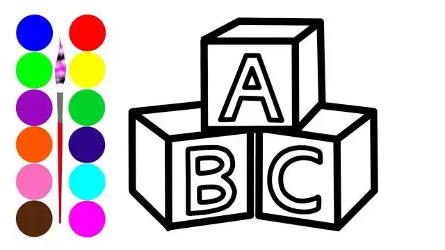 儿童简笔画:画画字母abc学习单词