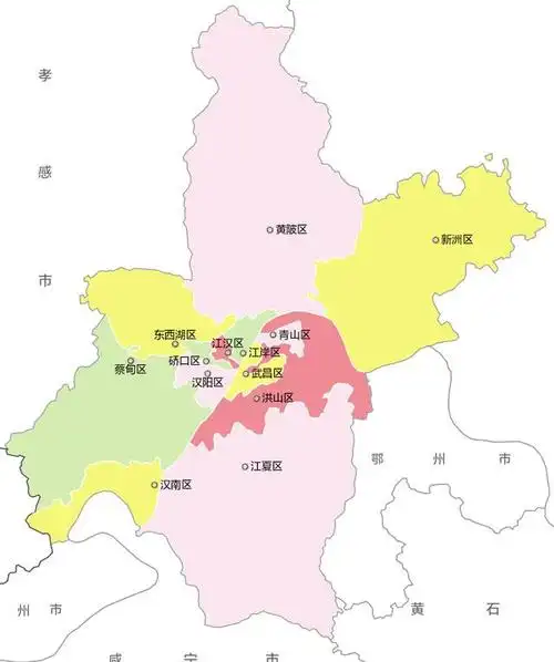 湖北省武汉市行政区划及人口