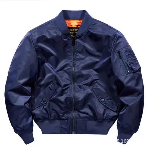 春季新款空军潮牌纯色光版工装休闲外套ma1飞行员机车夹克-阿里巴巴