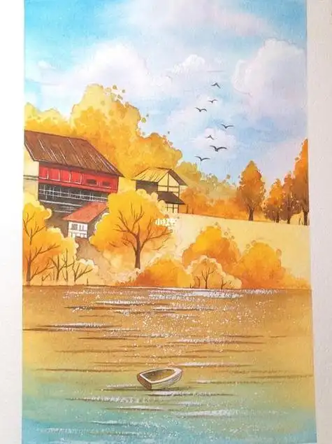 风景水彩画 风景水彩画简单又好看