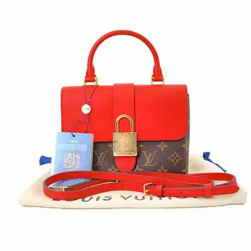 lv路易威登lockybb女士经典老花单肩包