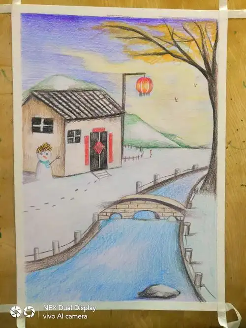 更新了#彩铅手绘  #风景图  #画画  #彩铅  #治愈系风景  #我是原创