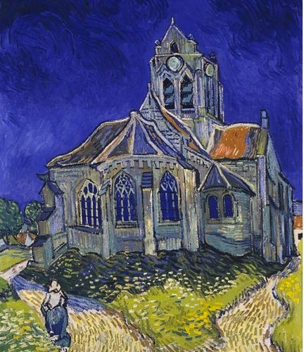 《奥维尔教堂》梵高作品高清图片6.14m