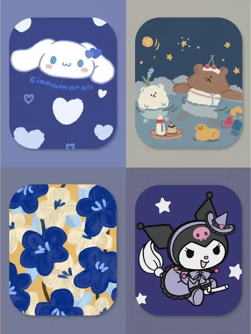 蓝色卡通合集|iwatch表盘壁纸分享 本期的效果图是分享好看蓝色的