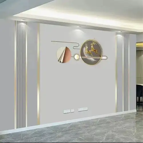 3d北欧简约电视背景墙壁布新款8d客厅沙发直播立体墙布电视墙壁画