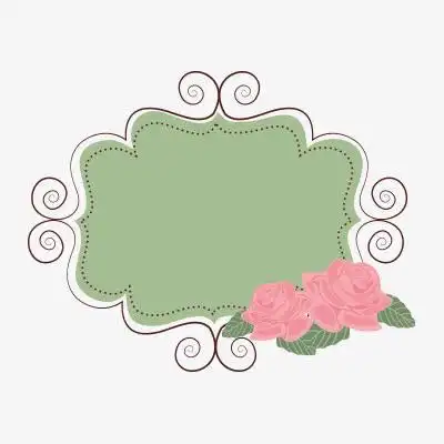 花边底纹绿色小清新