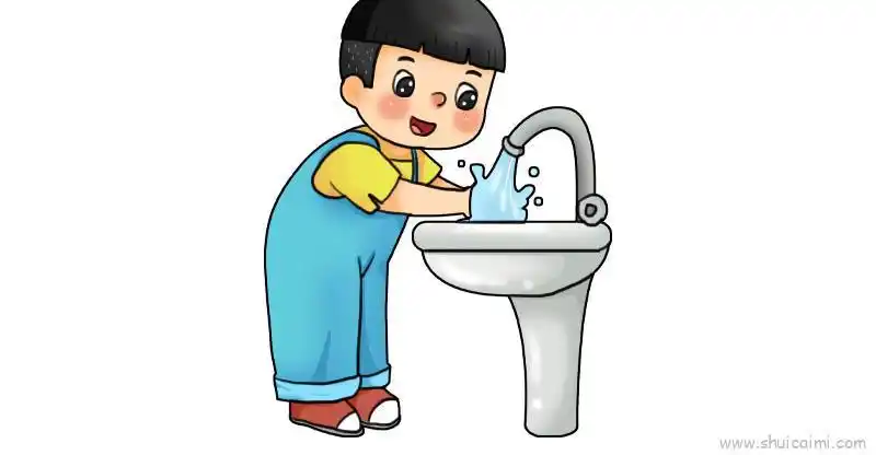 洗手儿童画怎么画洗手简笔画图片