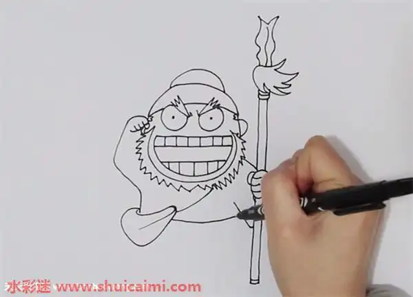 张飞怎么画张飞简笔画简单易画彩色