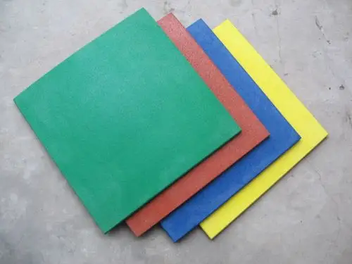 彩色橡胶地砖 高弹性耐磨橡胶地砖 户外防滑地垫