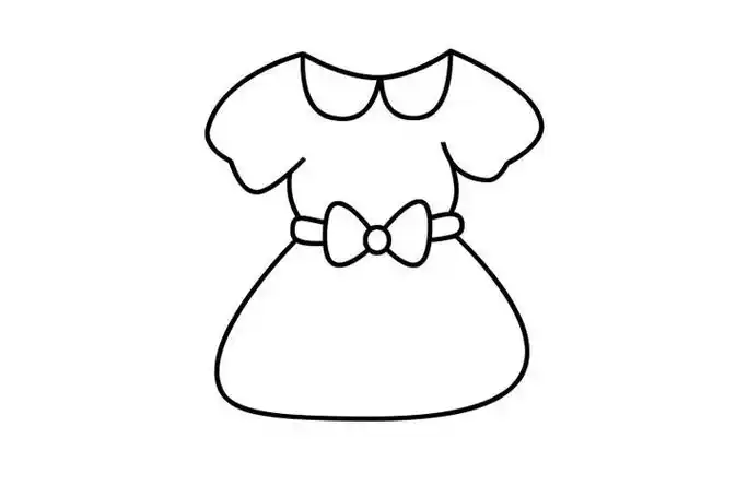 裙子简笔画小姑娘