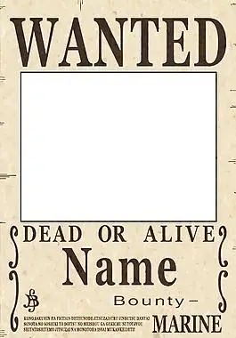 海贼王通缉令psd模板