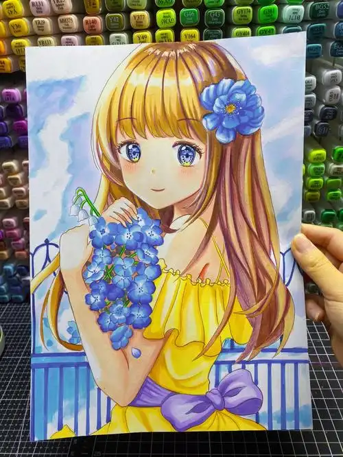 马克笔二次元动漫绘画步骤图