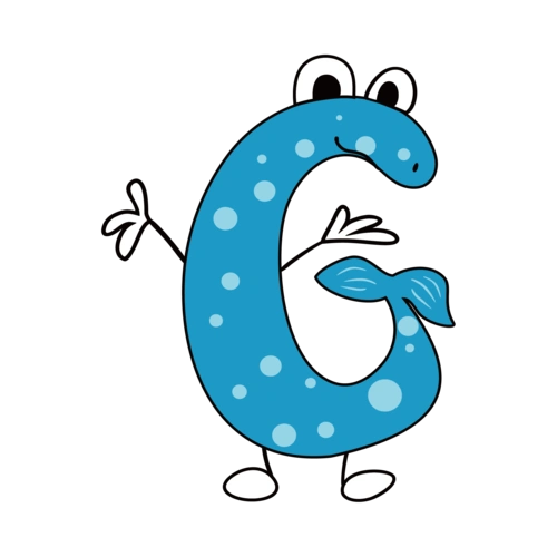 卡通英文字母字体g