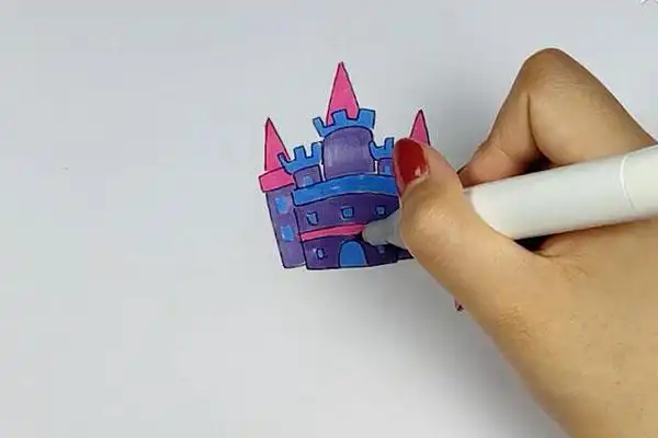 魔法城堡简笔画怎么画魔法城堡的简笔画步骤图解教程