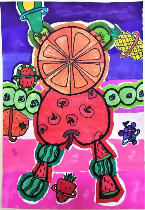 两张漂亮的创意水果主题绘画 - 智慧妈咪网