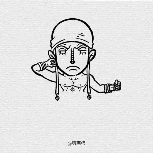 今日简笔画雷神艾尼路海贼王