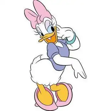 唐老鸭与黛丝简笔画