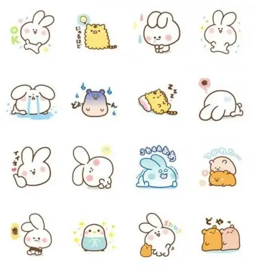 超多q版可爱的兔子简笔画画法,收藏学习