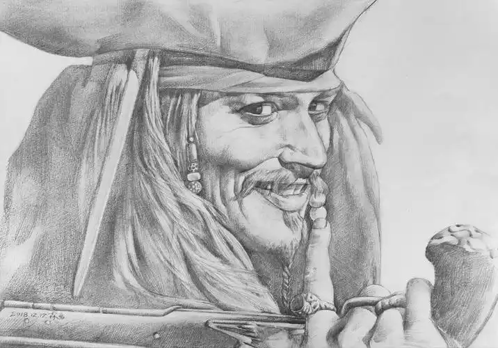 加勒比海盗|纯艺术|素描|zllwxd - 原创作品 - 站酷 (zcool)