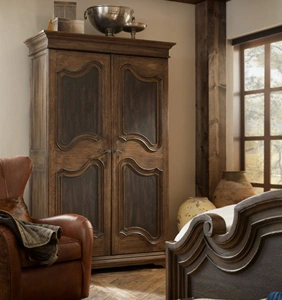美式实木做旧复古卧室大衣柜收纳柜田园样板房衣橱双开门可定做